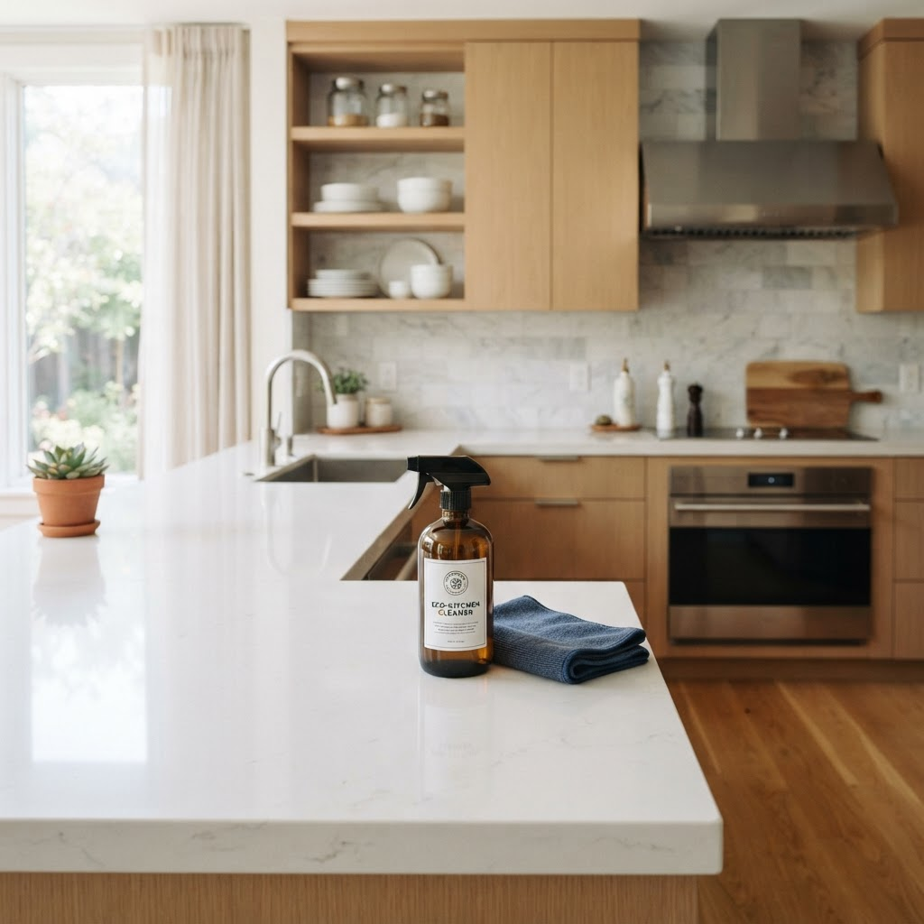 A pristine, professionally cleaned modern kitchen